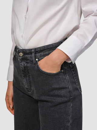 Jeans Straight Washed Black