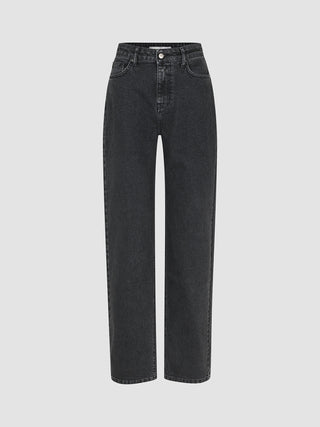 Jeans Straight Washed Black