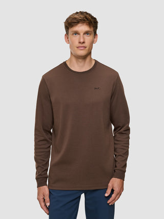 Lightweight Crewneck Saddle Brown