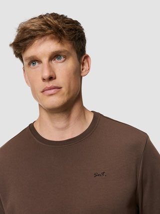 Lightweight Crewneck Saddle Brown