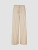 Linen Set Sandy Beige Short Sleeved Shirt & Relaxed Pants