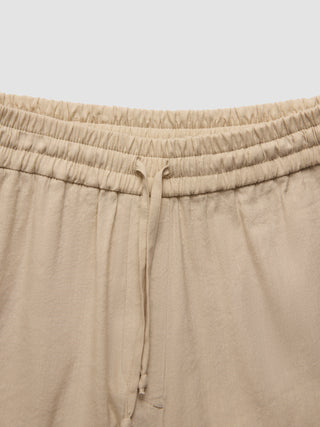 Women's Linen Pants Relaxed Sandy Beige