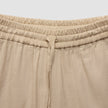 Linen Set Sandy Beige Short Sleeved Shirt & Relaxed Pants