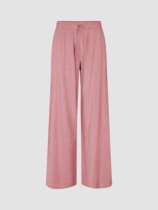 Women's Linen Pants Relaxed Dusty Cerise