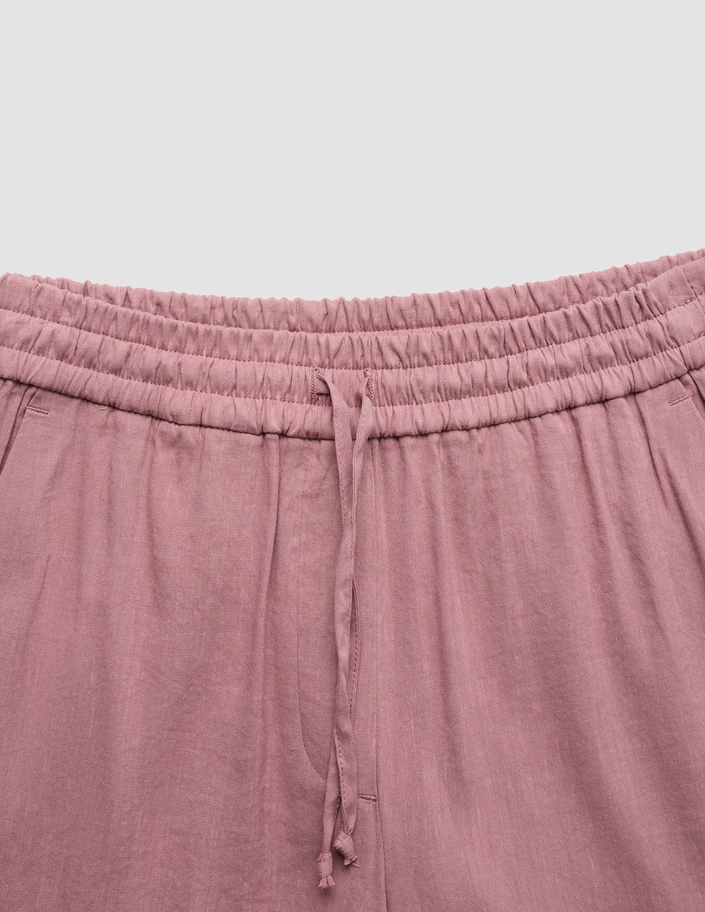 Linen Set Dusty Cerise Long Sleeved Shirt & Relaxed Pants
