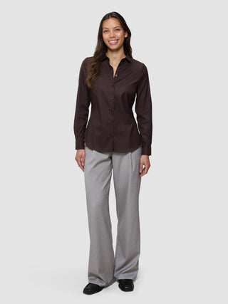Women's Oxford Shirt Espresso Regular