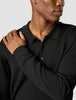 Premium Merino Long Sleeve Polo Black