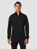 Premium Merino Half Zip Black