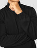 Premium Merino Half Zip Black