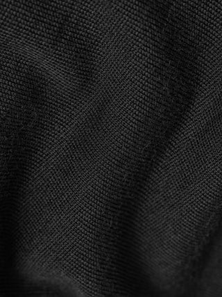 Premium Merino Half Zip Black