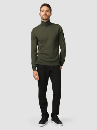 Premium Merino Turtleneck Nightfall Green