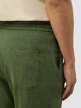 Refined Linen Pants Clover Green