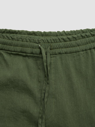 Refined Linen Pants Clover Green