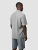 Refined Linen Bowling Short Sleeve Shirt Stone Grey