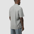 Refined Linen Bowling Short Sleeve Shirt Stone Grey