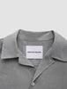 Refined Linen Bowling Short Sleeve Shirt Stone Grey