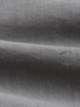 Refined Linen Bowling Short Sleeve Shirt Stone Grey