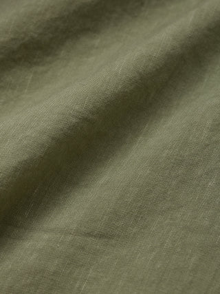 Refined Linen Bowling Short Sleeve Shirt Tea