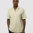 Refined Linen Bowling Short Sleeve Shirt Soft Sand