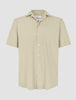 Refined Linen Bowling Short Sleeve Shirt Soft Sand