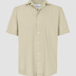 Refined Linen Bowling Short Sleeve Shirt Soft Sand