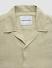 Refined Linen Bowling Short Sleeve Shirt Soft Sand