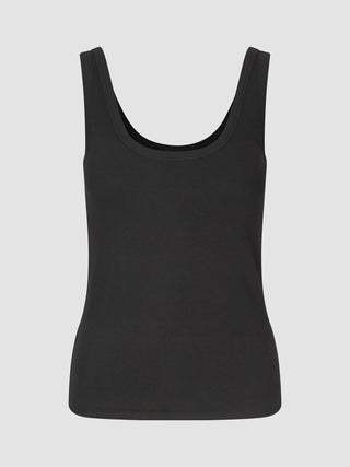 Rib Tank Top Black