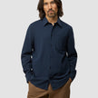 Seersucker Casual Shirt Dark Navy