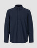 Seersucker Casual Shirt Dark Navy