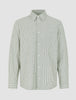 Seersucker Casual Shirt Green Stripes