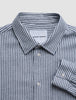 Seersucker Casual Shirt Navy Stripes