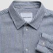 Seersucker Casual Shirt Navy Stripes