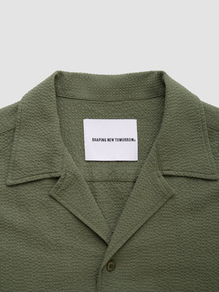 Seersucker Short Sleeve Shirt Clover Green