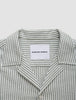 Seersucker Short Sleeve Shirt Green Stripes
