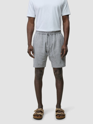 Seersucker Shorts Navy Stripes