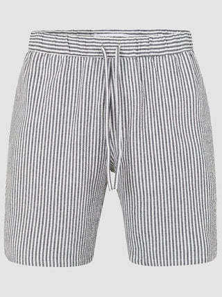 Seersucker Shorts Navy Stripes