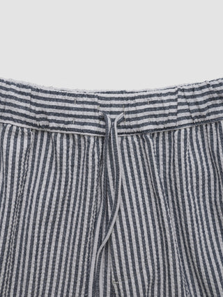 Seersucker Shorts Navy Stripes