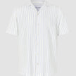 Seersucker Short Sleeve Shirt Blue Stripes
