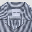 Seersucker Short Sleeve Shirt Navy Stripes