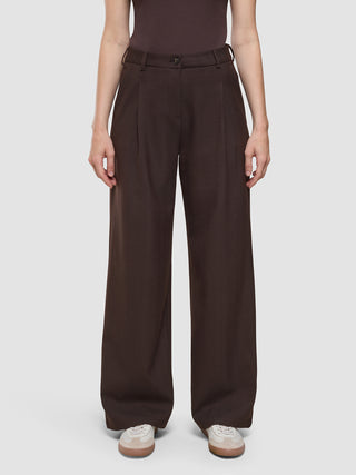 Women's Serene Pants Wide Chocolate Herringbone