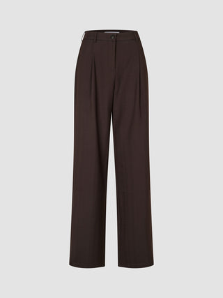 Women's Serene Pants Wide Chocolate Herringbone
