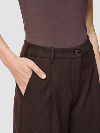 Women's Serene Pants Wide Chocolate Herringbone