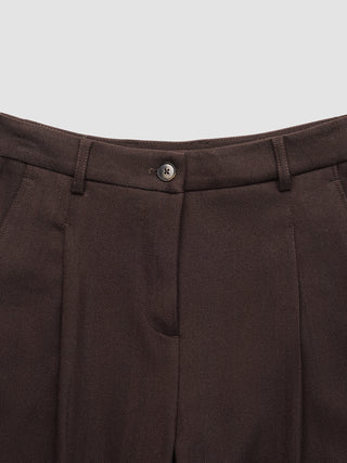 Women's Serene Pants Wide Chocolate Herringbone