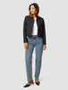 Serene Short Jacket Black Night Pinstripe