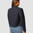 Serene Short Jacket Black Night Pinstripe
