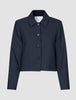 Serene Short Jacket Black Night Pinstripe