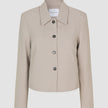 Serene Set Greige Wide Fit Pants & Short Jacket
