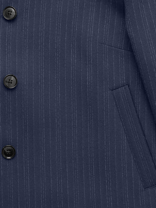 Women's Serene Short Jacket Marine Pinstripe