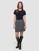 Women's Serene Short Skirt Grey Herringbone