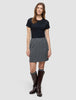 Women's Serene Short Skirt Grey Herringbone